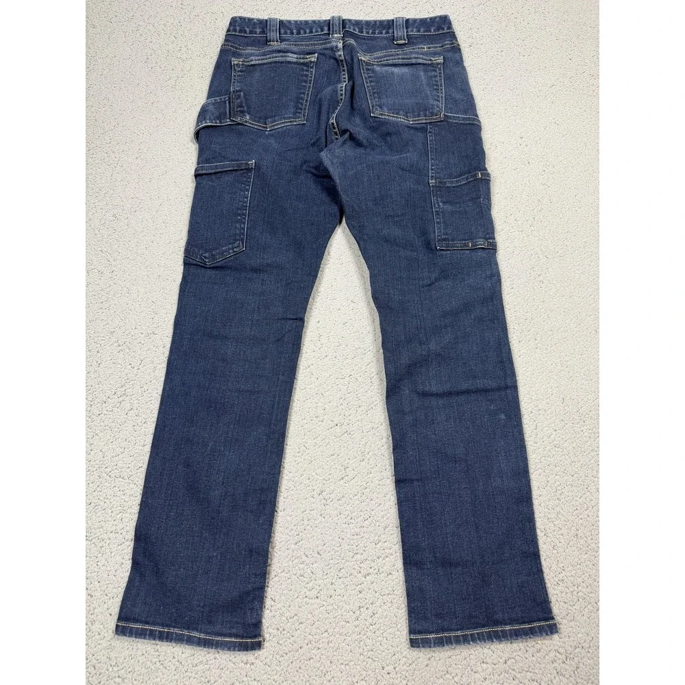 Dovetail Workwear The Maven Slim Jeans Womens 8/28 Blue Utility Stretch Denim